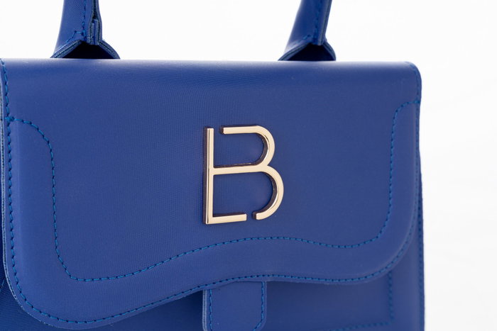Lucky Bees 330 Bolso Azul de Saxo de Cuero de Polivinilo Elegante y Sofisticado para Mujer